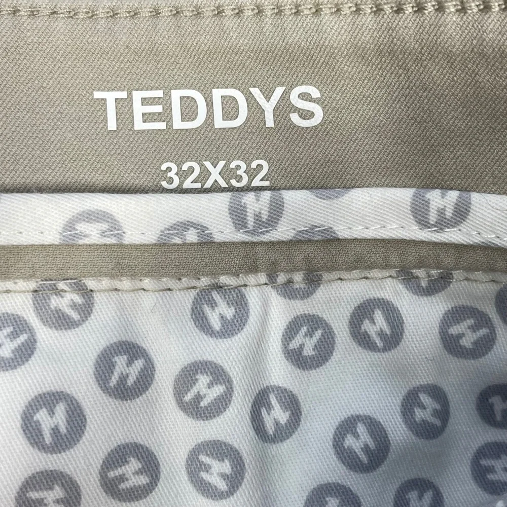 Mugsy Tan Teddys Slim Fit Stretch Chino Pants Mens 32x32